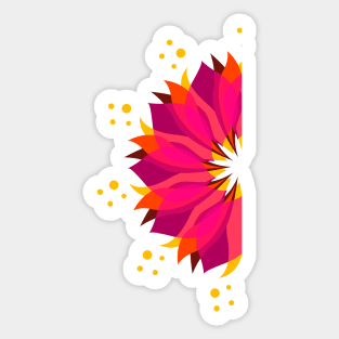 Abstract Flowers Sticker